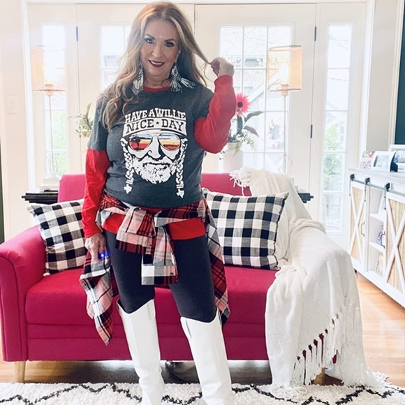 New Have a Willie Nice Day Graphic Short Sleeve T-Shirt Top Women - Picture 2 of 7